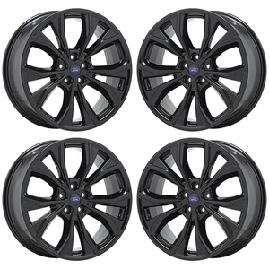 20" Ford Explorer Gloss Black wheels rims Factory OEM set 10268 EXCHANGE - Picture 1 of 8