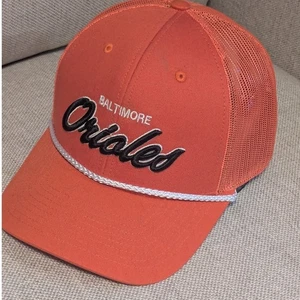 Baltimore Orioles Fan Favorit orange Schrift Seil verstellbar Druckknopflasche Mütze - Bild 1 von 9