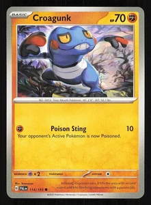 Croagunk 114/193 Regular NM Pokemon TCG Scarlet & Violet Paldea Evolved PAL - Picture 1 of 1