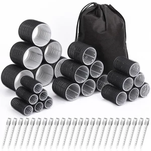 Hair Curlers Set with 24 Rollers 6 Jumbo 6 Large 6 Medium 6 Small and 24 - Picture 1 of 7