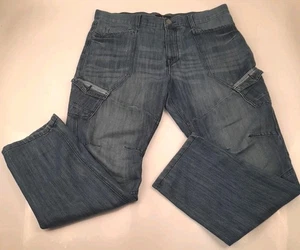 Airwalk Cargo Y2k Men's Denim Jeans Pockets Blue Size UK 38 Waist  32 Regular  - Picture 1 of 19