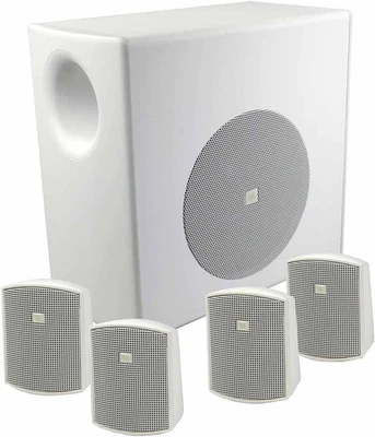 JBL C50PACK-WH-B WHITE Surface Mount Subwoofer Speaker System (B-Stock) - Image 1 of 3