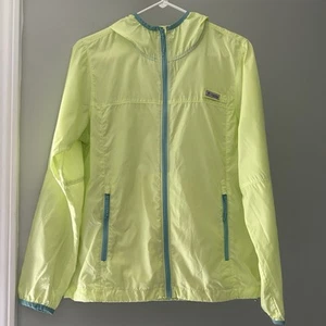 Columbia PFG Tidal Windbreaker Damen durchgehender Reißverschluss neongrün Größe Small - Bild 1 von 10