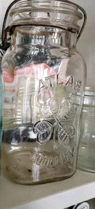 Vintage Atlas Good LUCK 1 Qt, Clear canning jar - Picture 1 of 1