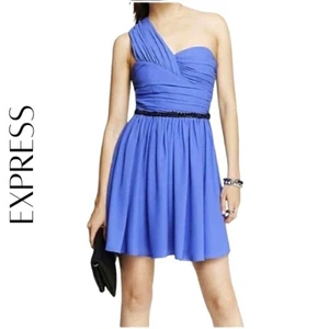 EXPRESS Periwinkle Blue One-Shoulder Party Dress, 8 - Picture 1 of 11