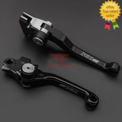 Para Kawasaki KX450F 2006-2012 Palancas de embrague de freno Logo CNC Dirtbike Mango pivt Foto 1 de 4