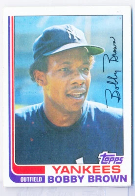 1982 TOPPS BOBBY BROWN New York Yankees # 791 Genuine NEAR MINT NM  - Image 1 of 2