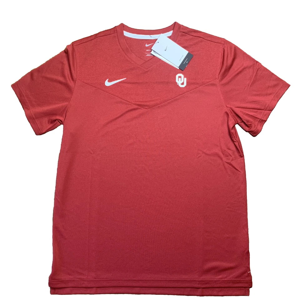 Nike Shirt Oklahoma Sooners On-Field DriFit Crimson Red DN6002-613 Mens Size 2XL