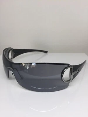 New Authentic Gucci 2712 Shield Sunglasses GG 2712/S C. PU3 Gunmetal Mirror Lens - Image 1 of 4