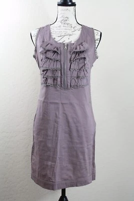 Esley Women's Ruffle Lace Sleeveless Sheath Dress, Size S Small Brown - Image 1 of 4