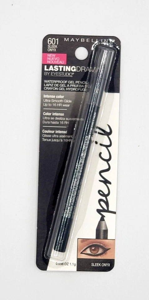 NEW Maybelline Lasting Drama Waterproof Gel Eye Liner Pencil 601 SLEEK ONYX - Image 1 of 1