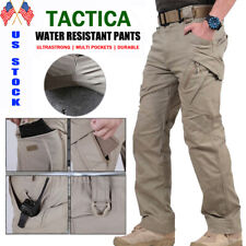 Tactical Mens Cargo Pants Waterproof Work Hiking Combat Outdoor Trousers Pants A