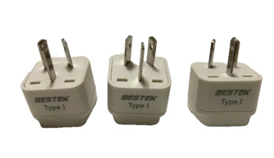 BESTEK Travel Grounded Universal Type 1 Plug Adapter AU to US Adapter 3 pack - Image 1 of 4