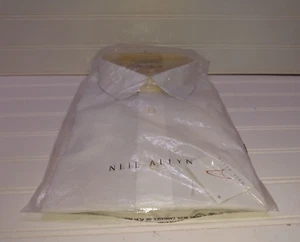 Neil Allyn White Polyester Cotton Collar Long Sleeve Shirt 16 1/2(32-33) Korea - Picture 1 of 6