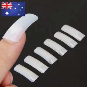 500Pcs Nude White False Nails French Nail Tips Square Acrylic for Women Girls - Afbeelding 1 van 5