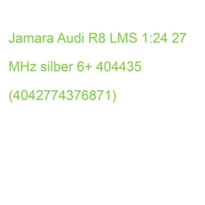 Jamara Audi R8 LMS 1:24 27 MHz silber 6+ 404435 (4042774376871) - Bild 1 von 2