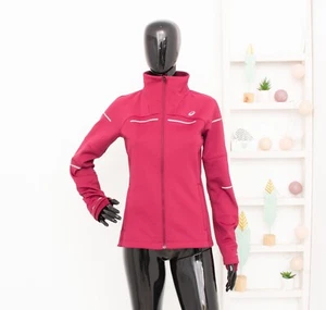 ASICS Women's Lite Show Winter Jacket S1 Softshell Dark Red Outdoor Running XS - Picture 1 of 11