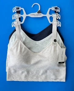 LAURA ASHLEY 3 PK BRAS SIZE 1X, 2X LS6837 RIBBED KNIT LOUNGE COMFORT SEAMLESS - Picture 1 of 8