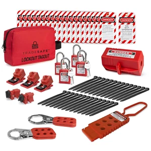 Electrical Lockout Tagout Kit - Hasps, Clamp on and Universal Multipole - Picture 1 of 11