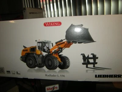 1:32 Wiking 7840 "Liebherr Radlader L 556 mit Schaufel und Gabel " in OVP - Bild 1 von 2