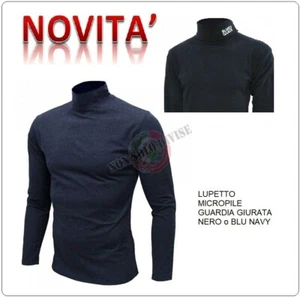 Lupetto Maglione Maglioncino Dolcevita in Micro Pile con Ricamo GUARDIA GIURATA - Imagen 1 de 2