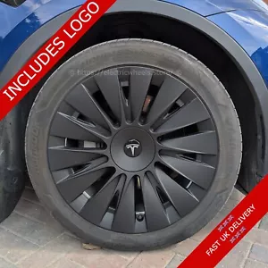 BLADE Tesla Model Y 4 x 19" Wheel Covers Included Logo! Fast UK Delivery HUB CAP - Picture 1 of 26