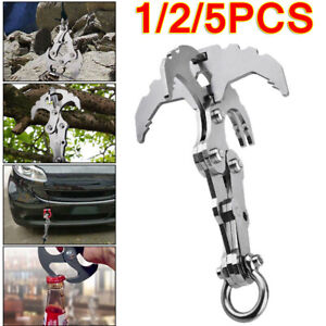 Folding Gravity Hook Outdoor Survival Carabiner Rock Climbing Claws Rescue Tool
