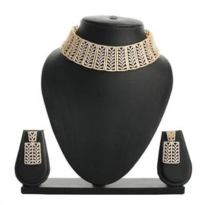Indio Bollywood Étnico Auténtico ANUNCIO Boda Gargantilla Distintivo Collar Joyería - Imagen 1 de 3
