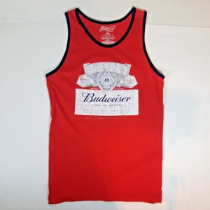 Budweiser King Of Beers Red Tank Top Men's Size S - Picture 1 of 2