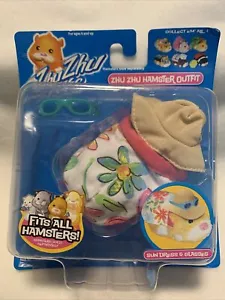 NEU ZHU ZHU HAUSTIERE HAMSTER OUTFIT SOMMERKLEID, MÜTZE & BRILLE PASST ZU ALLEN HAMSTERN - Bild 1 von 2