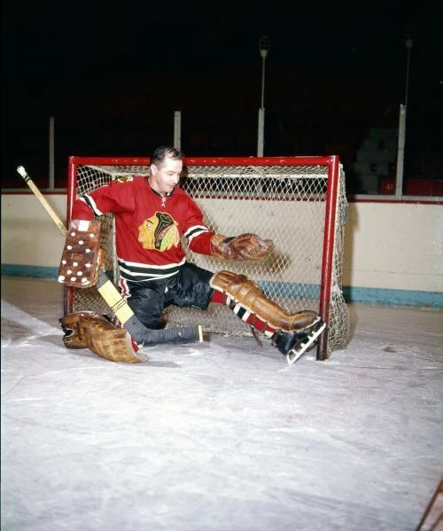 Foto de 8x10 de Glenn Hall Chicago Black Hawks Foto 1 de 1