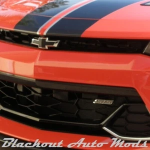 2016-2018 Camaro Bowtie Emblem Blackout Kit Overlay Decals Set of 2 Gloss Black - Picture 1 of 4