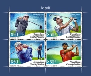 África Central - Golfistas profesionales 2018 - Hoja de 4 estampillas - CA18606a - Imagen 1 de 1