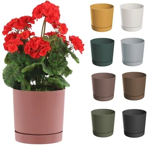 Blumentopf mit Untersetzer Matt Glatt Rund Ø39 cm H 37,5 cm, 8 Farben, Modern - Bild 1 von 30