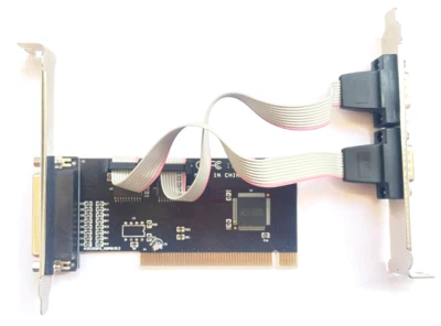 Unbranded CH353L 2 x Serial (COM, RS-232) + Parallel (IEEE 1284) PCI Controller - Image 1 of 3