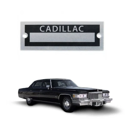Cadillac Name Plate Serial Data Tag Deville Seville Brougham Cts 60 Special Ats - Image 1 of 4