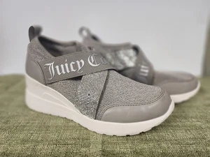 Juicy Couture Eviee Womens Rhinestone Slip On Fashion Sneaker Shoes Size 7.5 - Picture 1 of 6