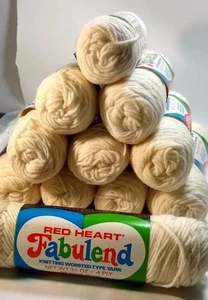 Hilo Fabulend Red Heart 11 madejas 3,5 oz blanco roto de colección. Tejido 4 capas USA LEER - Imagen 1 de 10