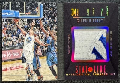PARCHE STEPHEN CURRY 2014-15 PANINI PREFERIDO #12 LÍNEA ESTADÍSTICA PRIME GU 4/25 Foto 1 de 2