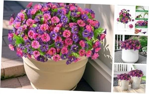 Artificial Faux Flowers Plants for Outdoors Spring Decoration, Fake Silk - Picture 1 of 8