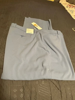 Calvin Klein Plus Size Light Blue Straight Leg Dress Pants 24W Modern Fit - Image 1 of 4