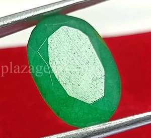 7.70 Ct Natural Green Emerald | Oval Cut | Certified Colombian Gem 5ARU - Picture 1 of 7