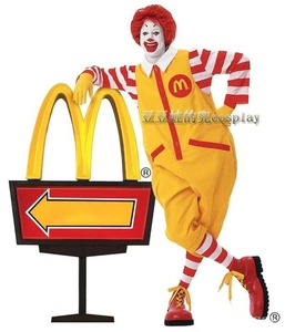 Ronald McDonald Cosplay Costumes Suit Adult Funny Outfit Halloween Christmas - Picture 1 of 26