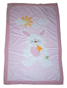 Little Miracles Costco Bunny Manta Bebé Rosa Zanahoria Sol Nubes Sherpa Lovey - Imagen 1 de 3