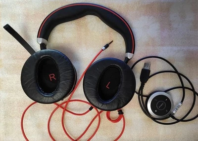 Jabra Evolve 80 MS Stereo Headset 3,5mm Klinke und USB-A - HSC019 - Bild 1 von 3