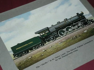 THE 'PACIFIC' STEAM LOCOMOTIVE - Pennsylvania Line - Antique Print 1910 - Picture 1 of 1