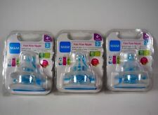 3 MAM Bottle Nipples Fast Flow Nipple Level 3  for 4+ Months 2 pack total 6