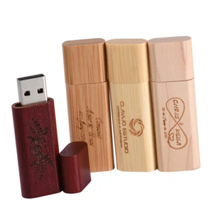 128GB Holz USB2.0 Stick mit Gratis Gravur - Echte Speicherkapazität Mengenrabatt - Bild 1 von 11