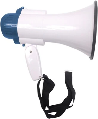 EAGLE 15w Loud Folding Pistol Grip Megaphone with Siren 500m Hailer Range Lightweight