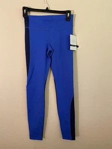 NWT Athleta Girl Stop The Clock ColorBlock Tight leggings sz XL/14 blue - Picture 1 of 4